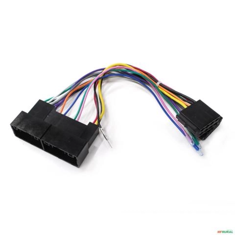Chicote de Ligação HB20 Elantra Veloster Sportage Soul Cerato Conector Iso 16 Vias Imagem Chicote de Ligação HB20 Elantra Veloster Sportage Soul Cerato Conector Iso 16 Vias