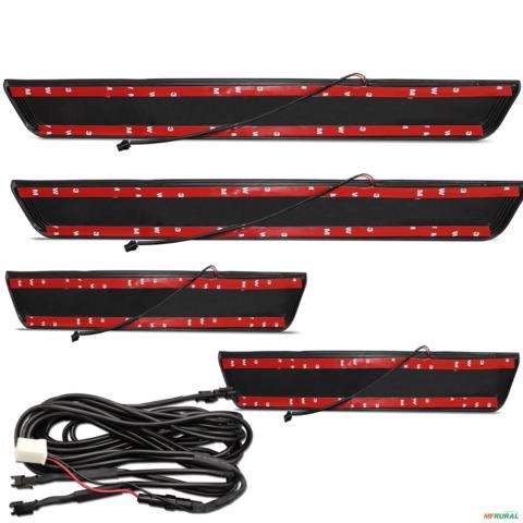 Imagem Soleira de Porta Jeep Renegade 2016 a 2025 Aço Inox com Led Azul Imagem Soleira de Porta Jeep Renegade 2016 a 2025 Aço Inox com Led Azul