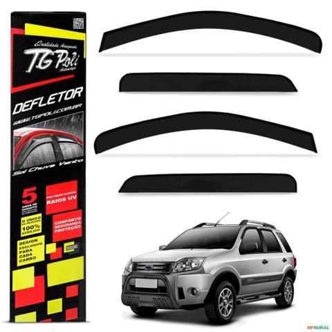 Calha de Chuva Ecosport 2003 a 2012 Defletor Acrílico Fumê Tgpoli Imagem Calha de Chuva Ecosport 2003 a 2012 Defletor Acrílico Fumê Tgpoli