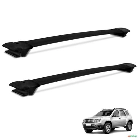 Rack de Teto Travessa Duster 2011 a 2015 Alumínio Preto Imagem Rack de Teto Travessa Duster 2011 a 2015 Alumínio Preto