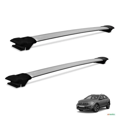 Rack de Teto Travessa Larga Nivus 2020 a 2026 Alumínio Prata Imagem Rack de Teto Travessa Larga Nivus 2020 a 2026 Alumínio Prata