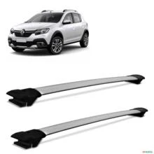 Rack de Teto Travessa Sandero Stepway 2009 a 2019 Alumínio Prata