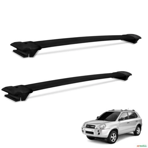 Rack de Teto Travessa Tucson 2004 a 2016 Alumínio Preto Imagem Rack de Teto Travessa Tucson 2004 a 2016 Alumínio Preto