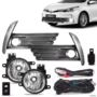 Kit Farol de Milha Corolla 2017 2018 Auxiliar Neblina Moldura Grafite Imagem Kit Farol de Milha Corolla 2017 2018 Auxiliar Neblina Moldura Grafite