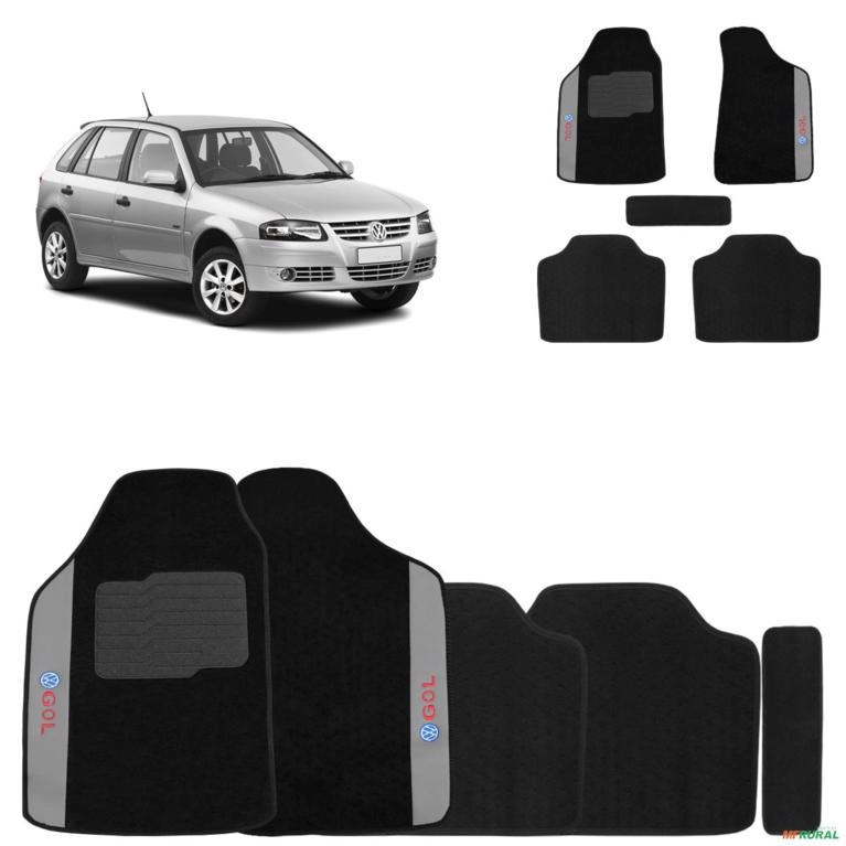 Jogo de Tapete Carpete Gol 2008 a 2012 Preto 5 Peças Imagem Jogo de Tapete Carpete Gol 2008 a 2012 Preto 5 Peças