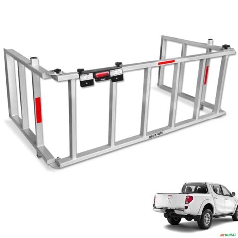 Extensor De Caçamba L200 Triton 2008 a 2018 Rampa Prata Reforçado 350kg Imagem Extensor De Caçamba L200 Triton 2008 a 2018 Rampa Prata Reforçado 350kg
