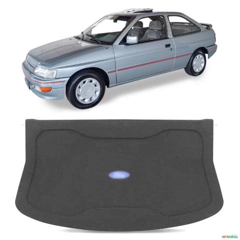 Tampão do Porta Malas Escort 1993 a 1996 Grafite Com Cordinhas e Furo 6x9 Imagem Tampão do Porta Malas Escort 1993 a 1996 Grafite Com Cordinhas e Furo 6x9