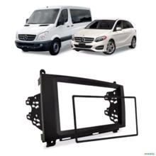 Moldura do Painel 2 Din Mercedes B200 e Sprinter 415 2013 a 2019 Preto