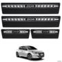 Jogo de Soleira Premium Peugeot 208 2021 a 2025 Escovada 4 Portas Imagem Jogo de Soleira Premium Peugeot 208 2021 a 2025 Escovada 4 Portas