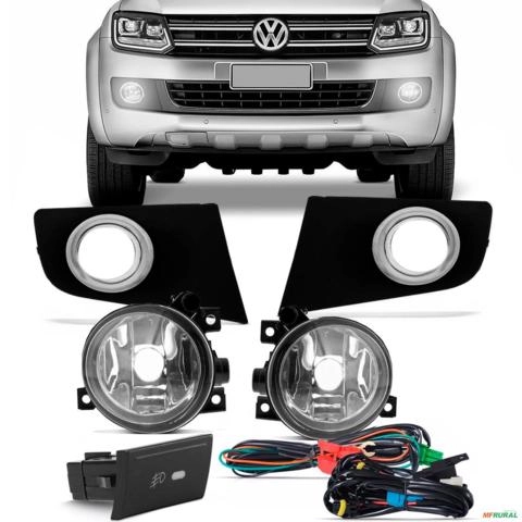 Kit Farol de Milha Amarok 2015 a 2017 Auxiliar Neblina Botão Modelo Original Imagem Kit Farol de Milha Amarok 2015 a 2017 Auxiliar Neblina Botão Modelo Original
