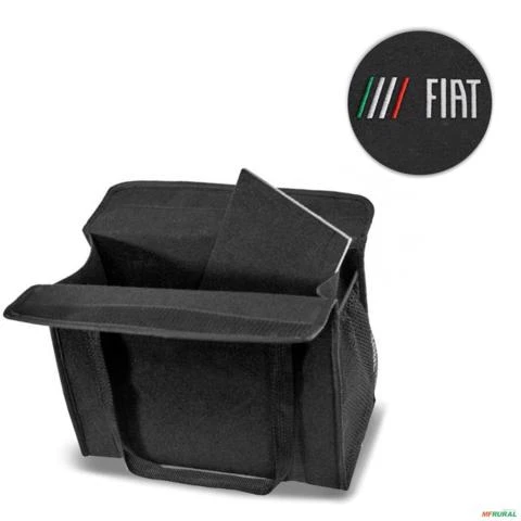 Bolsa Organizadora Porta Malas Logo New Fiat Carpete Preto 20 Litros