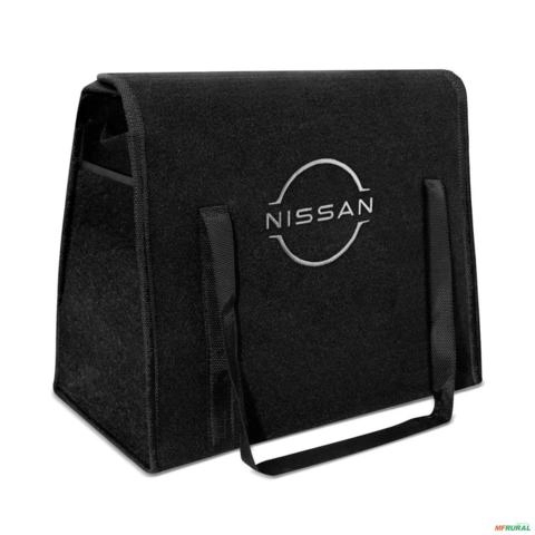 Bolsa Organizadora Porta Malas Novo Logo Nissan Carpete Preto 20 Litros Imagem Bolsa Organizadora Porta Malas Novo Logo Nissan Carpete Preto 20 Litros