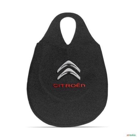 Lixeira Automotiva Cambio Logo Citroen Carpete Bordado Imagem Lixeira Automotiva Cambio Logo Citroen Carpete Bordado