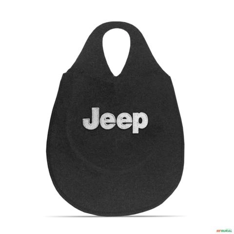 Lixeira Automotiva Cambio Logo Jeep Carpete Bordado Imagem Lixeira Automotiva Cambio Logo Jeep Carpete Bordado