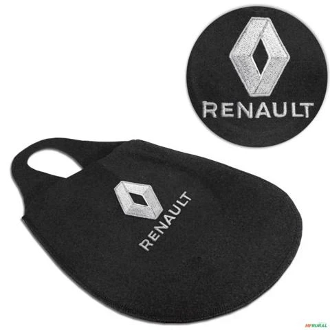 Lixeira Automotiva Cambio Logo Renault Carpete Bordado