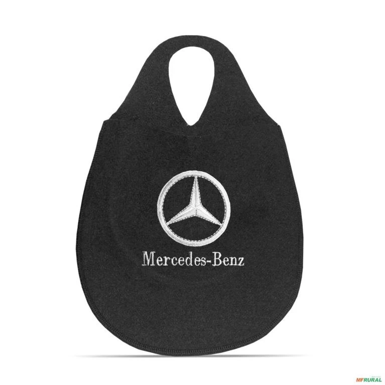 Lixeira Automotiva Cambio Logo Mercedes Benz Carpete Bordado