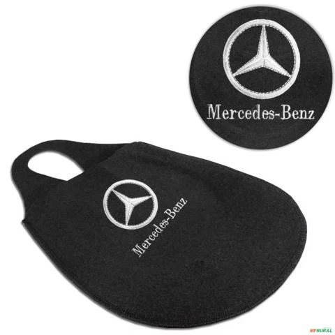 Lixeira Automotiva Cambio Logo Mercedes Benz Carpete Bordado