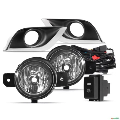 Kit Farol de Milha Versa 2015 a 2019 Auxiliar Neblina Botão Original