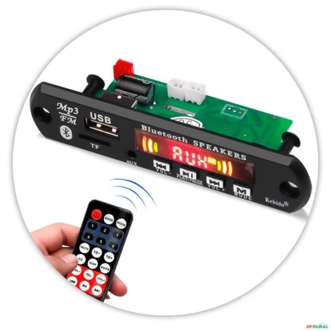 Placa Decodificadora Mp3 Player Para Caixa Ativa Usb Sd Bluetooth Radio