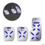Pedaleiras Esportiva Tuning Cromada com Azul M1 3 Peças Imagem Pedaleiras Esportiva Tuning Cromada com Azul M1 3 Peças