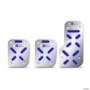 Pedaleiras Esportiva Tuning Cromada com Azul M1 3 Peças Imagem Pedaleiras Esportiva Tuning Cromada com Azul M1 3 Peças