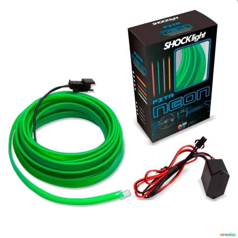 Fita LED Neon Verde Interior 2 Metros 12V Shocklight Imagem Fita LED Neon Verde Interior 2 Metros 12V Shocklight