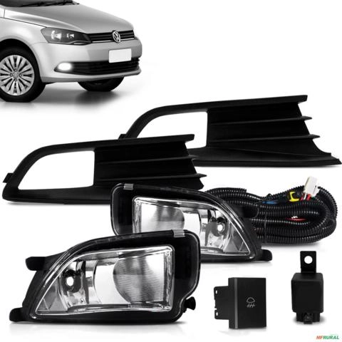 Kit Farol de Milha Gol Voyage G6 2013 a 2016 Auxiliar Neblina Botão Original Imagem Kit Farol de Milha Gol Voyage G6 2013 a 2016 Auxiliar Neblina Botão Original