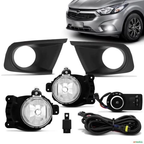 Kit Farol de Milha Onix Prisma Joy 2017 a 2022 Auxiliar Neblina Botão Original Imagem Kit Farol de Milha Onix Prisma Joy 2017 a 2022 Auxiliar Neblina Botão Original