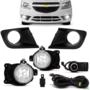 Kit Farol de Milha Onix Prisma LS LT 2013 a 2019 Auxiliar Neblina Botão Original Imagem Kit Farol de Milha Onix Prisma LS LT 2013 a 2019 Auxiliar Neblina Botão Original