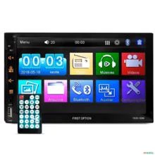 Central Multimídia 1 Din First Option MP5-7830 Tela 7 Espelhamento Bluetooth USB SD AUX Radio