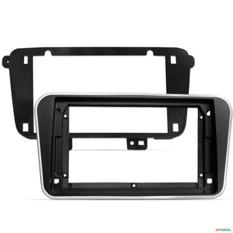 Moldura do Painel 9 Polegadas Kicks 2017 a 2026  Preto com Friso Prata Imagem Moldura do Painel 9 Polegadas Kicks 2017 a 2026  Preto com Friso Prata