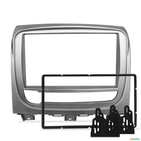 Moldura do Painel 7 Polegadas Strada Adventure Palio Weekend Siena 2013 a 2019 Prata Imagem Moldura do Painel 7 Polegadas Strada Adventure Palio Weekend Siena 2013 a 2019 Prata