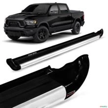 Estribo Lateral Dodge Ram 1500 2021 a 2023 Personalizado Preto Diamond