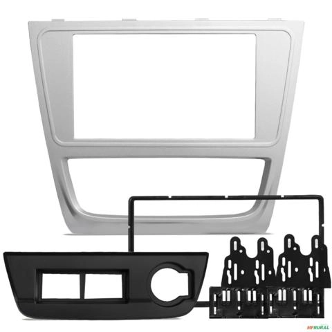 Moldura do Painel 7 Polegadas Gol Saveiro Voyage 2008 a 2012 Prata Imagem Moldura do Painel 7 Polegadas Gol Saveiro Voyage 2008 a 2012 Prata