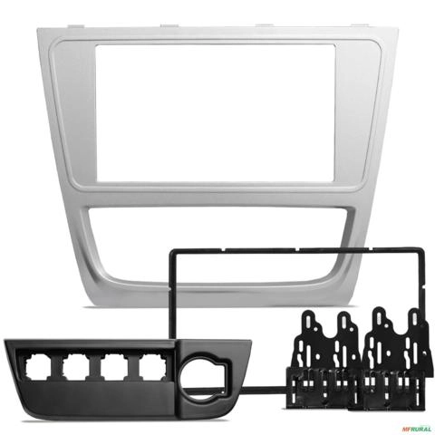 Moldura do Painel 7 Polegadas Gol Saveiro Voyage 2013 a 2016 Prata Imagem Moldura do Painel 7 Polegadas Gol Saveiro Voyage 2013 a 2016 Prata