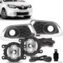 Kit Farol de Milha Renault Sandero 2015 a 2019 Auxiliar Neblina Botão Modelo Original Imagem Kit Farol de Milha Renault Sandero 2015 a 2019 Auxiliar Neblina Botão Modelo Original