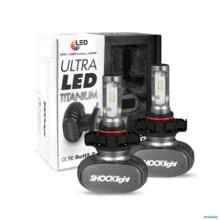 Kit Lâmpadas Ultra LED H16 Titanium 6000k Lumens 50w 12v