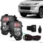 Kit Farol de Milha L200 Triton 2020 a 2023 Com Pisca Botão Modelo Original Imagem Kit Farol de Milha L200 Triton 2020 a 2023 Com Pisca Botão Modelo Original