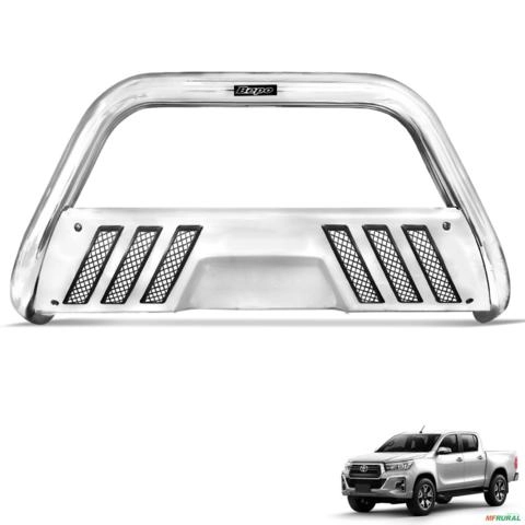 Parachoque de Impulsão Hilux 2016 a 2026 Cromado Com Grade Imagem Parachoque de Impulsão Hilux 2016 a 2026 Cromado Com Grade