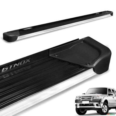 Estribo Lateral Ranger CD 1998 a 2012 Alumínio Preto A4 Imagem Estribo Lateral Ranger CD 1998 a 2012 Alumínio Preto A4