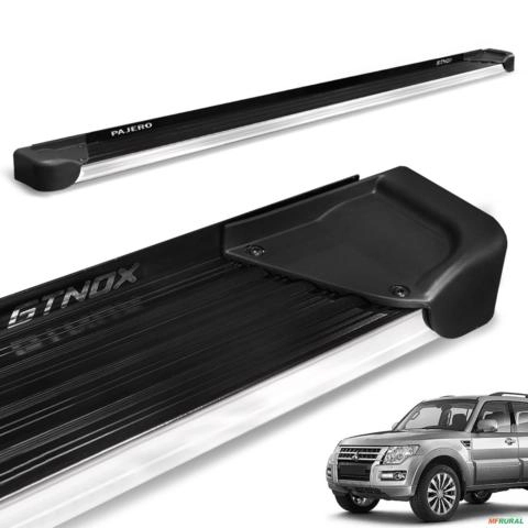 Estribo Lateral Pajero Full CD 1998 a 2010 Alumínio Preto A4 Imagem Estribo Lateral Pajero Full CD 1998 a 2010 Alumínio Preto A4