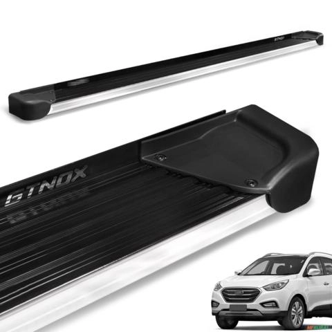 Estribo Lateral Ix35 2011 a 2022 Alumínio Preto A4 Imagem Estribo Lateral Ix35 2011 a 2022 Alumínio Preto A4