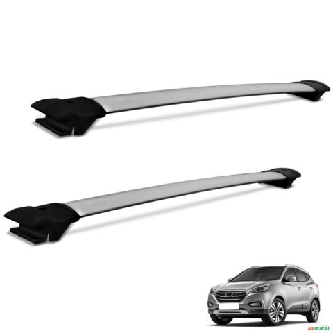 Rack Travessa de Teto Ix35 2010 a 2022 Alumínio Prata Imagem Rack Travessa de Teto Ix35 2010 a 2022 Alumínio Prata