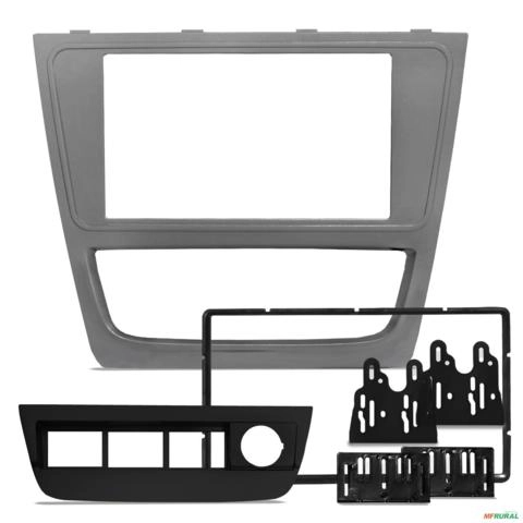 Moldura do Painel 2 Din Gol Saveiro Voyage 2008 a 2012 Grafite Suporte de 4 Botões Imagem Moldura do Painel 2 Din Gol Saveiro Voyage 2008 a 2012 Grafite Suporte de 4 Botões