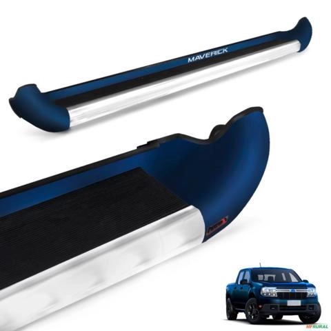 Estribo Lateral Maverick 2022 a 2025 Personalizado Azul Lyse Imagem Estribo Lateral Maverick 2022 a 2025 Personalizado Azul Lyse