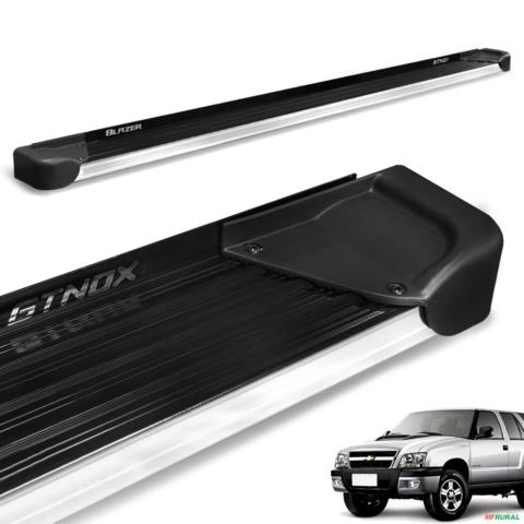 Estribo Lateral Blazer 1995 a 2011 Alumínio Preto A4 Imagem Estribo Lateral Blazer 1995 a 2011 Alumínio Preto A4