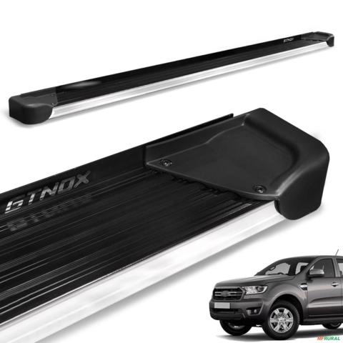 Estribo Lateral Ranger CD 2013 a 2026 Alumínio Preto A4 Imagem Estribo Lateral Ranger CD 2013 a 2026 Alumínio Preto A4