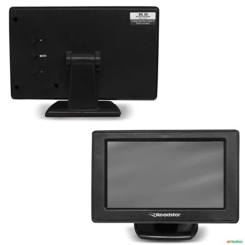 Tela Monitor 4.3 LCD Portátil Automotivo Universal Preto