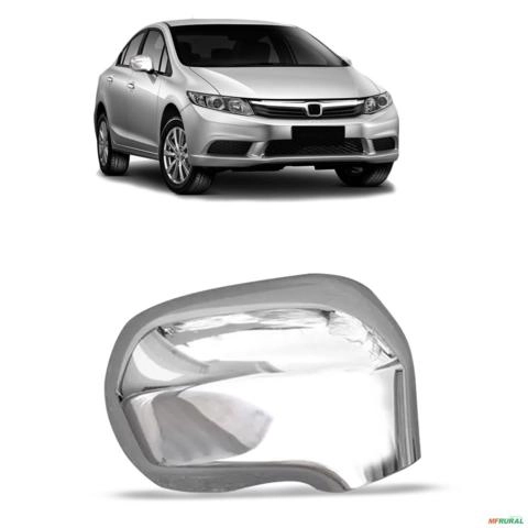 Aplique Capa de Retrovisor Civic 2007 a 2011 Lado direito Cromado Imagem Aplique Capa de Retrovisor Civic 2007 a 2011 Lado direito Cromado