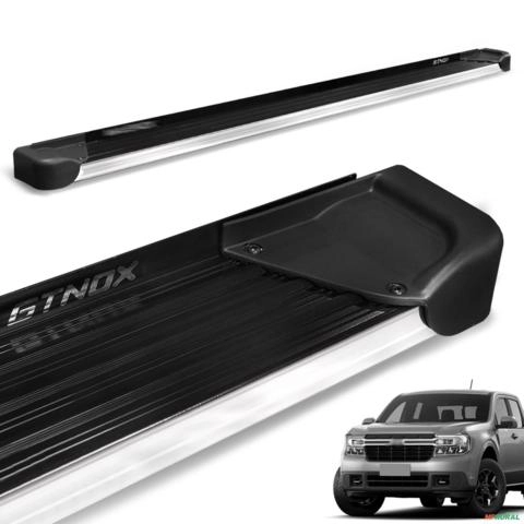 Estribo Lateral Maverick 2022 a 2025 Alumínio Preto A4 Imagem Estribo Lateral Maverick 2022 a 2025 Alumínio Preto A4